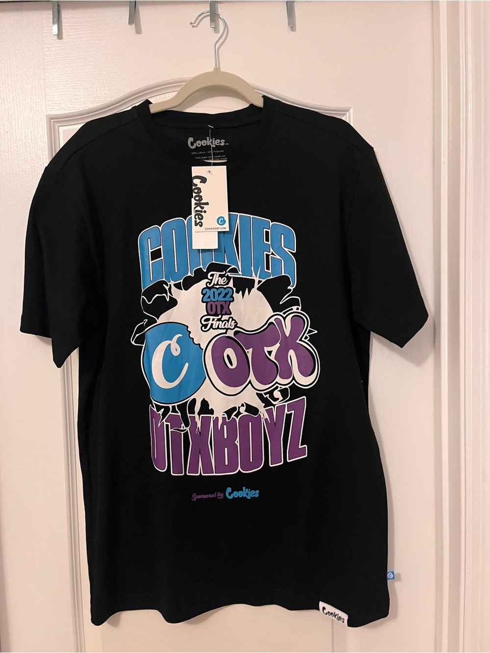 Cookies Kids Black Graphic Tee with Blue & Purple Print